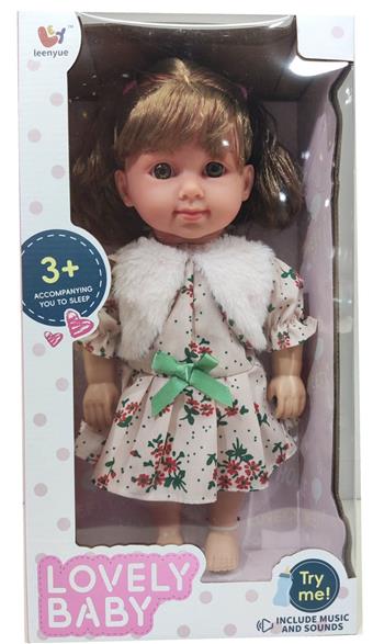 12 inch Blown Bottle with Music Girl Doll   ITEM NO.： W002422