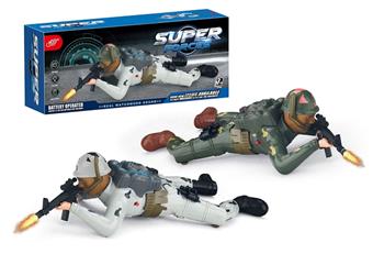 Color box electric climbing soldier (gun head with lamp)   ITEM NO.： W001758