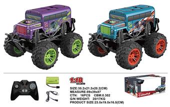 (GCC) 1:18 stunt spray car (light and music) 2.4G (including electricity)   ITEM NO.： W002327