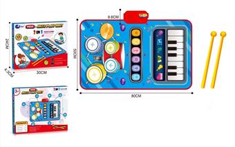 Children's Music Piano Jazz Drum 2-in-1 Game Blanket   ITEM NO.： W001198