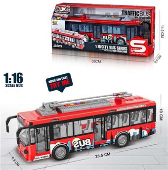 (GCC) INERTIA CITY BUS TRAM WITH LIGHT AND SOUND CAN OPEN DOORS   ITEM NO.： W001865