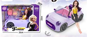 Travel Set Purple Barbie Car with Barbie   ITEM NO.： W001850