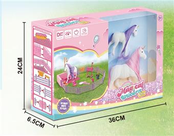 Bathing scene of big and small unicorns   ITEM NO.： W000757