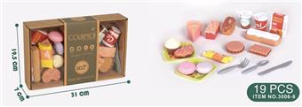 DELICIOUS BURGER COMBINATION PLAY TOY CHILDREN'S PUZZLE TOY SIMULATION TOY   ITEM NO.： W000725