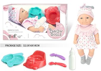 12 inch fully vinyl newborn baby doll   ITEM NO.： W002364