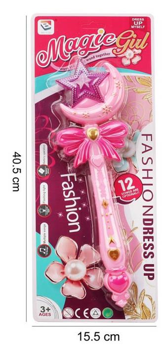(Pink) Music, Light, Magic Wand   ITEM NO.： W000505