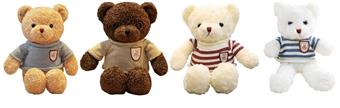 30CM Seaweed Sweater Teddy Bear Plush Doll Fabric Doll   ITEM NO.： W002402
