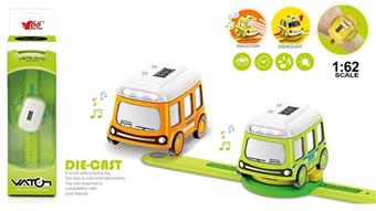 1: 62 alloy watch Q bus car interactive induction with light music (one two color)   ITEM NO.： W002077