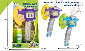 Space Axe Multi hole Flash Bubble Machine   ITEM NO.： W002109
