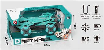 Remote control stunt car single control (with 3.7V lithium battery and USB charging line) two-color mixed   ITEM NO.： W000008