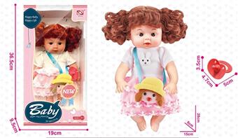(GCC) 11 INCH BLOWN BOTTLE BODY ENAMEL HEAD DOLL DOLL DOLL   ITEM NO.： W001171
