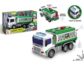 1: 16 inertia sanitation truck (spray)   ITEM NO.： W001096