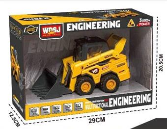 1:18 Acousto-optic Inertial Multifunctional Engineering Vehicle-Three Mixed-type Sliding Linkage Lifting Forklift (A), Grasping Forklift (B) and Bucket Loader (C) (English Classic Edition)   ITEM NO.： W002360