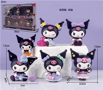 PVC Love Candy Kuromi 6-piece Set   ITEM NO.： W002469