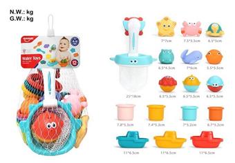 Water absorbing Shark Net (17PCS) Children's Enlightenment Early Education Toys Baby pacify toys Creative toys   ITEM NO.： W001771