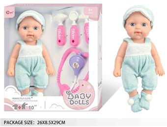 10 inch full vinyl newborn baby doll medical kit   ITEM NO.： W002361