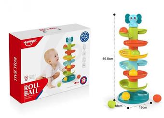 (GCC) Elephant colorful track roller ball for children's enlightenment Early education toys Mother baby toys Baby pacify toys Creative toys   ITEM NO.： W001775