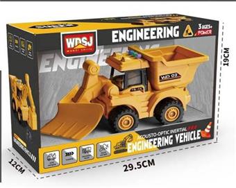1: 18 SOUND AND LIGHT INERTIA DUMP TRUCK - SNOW SHOVEL TRUCK   ITEM NO.： W002354