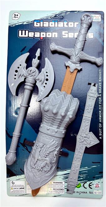 Silver Weapon Sword (Axe+Hand Guard+Headpiece)   ITEM NO.： W001426