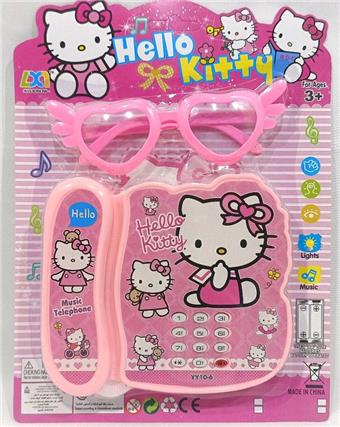 KT Cat Cartoon Glasses Lighting Music Phone   ITEM NO.： W017193