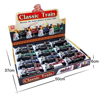 Alloy regenerative locomotive with sound and light (double door) (price per 12PCS) (GCC)   ITEM NO.： W015234