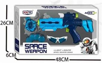 Sound and light space gun set single color (CPC)   ITEM NO.： W018340
