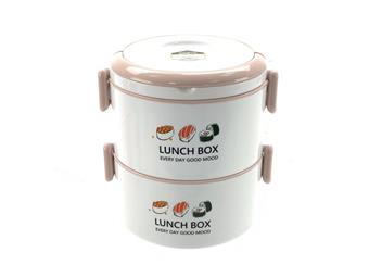 304 stainless steel lunch box, double layered lunch box for students to bring food   ITEM NO.： W007180
