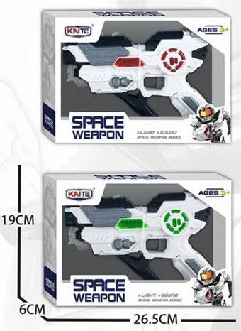 Sound and light space gun single color mixed design (CPC)   ITEM NO.： W018323