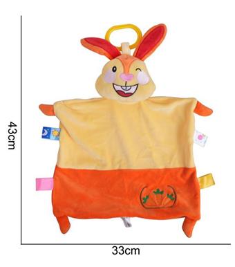 Plush toy soothing cloth, orange squirrel   ITEM NO.： W011360