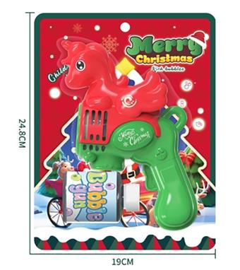 Christmas Electric Light Unicorn Bubble Gun   ITEM NO.： W013906