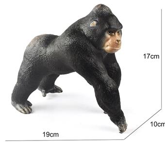 Soft rubber coated animal silver backed gorilla   ITEM NO.： W006690