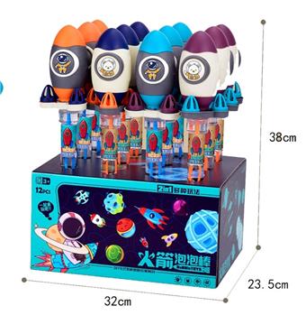32cm Space Rocket 2-in-1 Bubble Stick (12PCS)   ITEM NO.： W014015