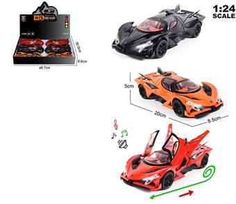 English 1:24 Die cast Zinc Alloy Lighting and Sound Effects Apollo EVO (Sun God Sports Car) Car Model 6 pieces/Display Box   ITEM NO.： W009153