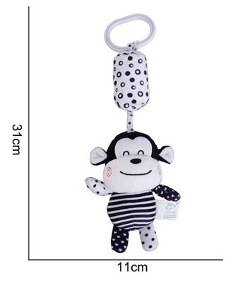 Plush toy black and white wind chime monkey   ITEM NO.： W011501