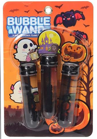 Halloween Bubble Stick (1 color, 3 styles)   ITEM NO.： W005639