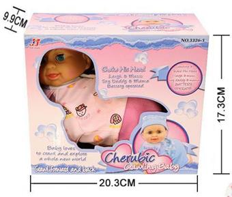 10 inch electric singing voice, forward and backward crawling doll, 3 clothes   ITEM NO.： W016976