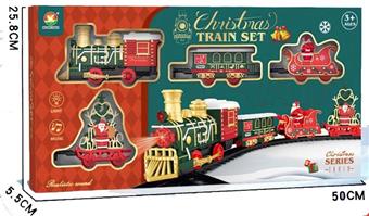 Classical electric track train (with Christmas music, train simulation sound, and red lights)   ITEM NO.： W016878