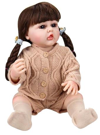 55cm Reborn Doll Soft Rubber High Simulation Baby Doll with Gravity Sensing Sound Function   ITEM NO.： W017791