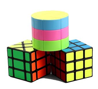 Third order, cylindrical, and edge shifting Rubik's Cube Set   ITEM NO.： W015708