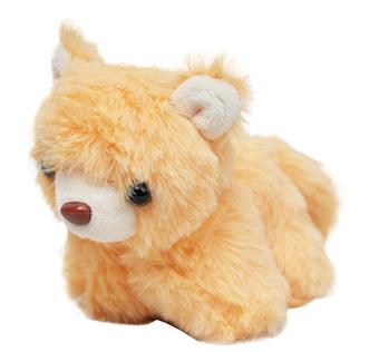 Plush cable wagging tail animal - Long haired bear with BB sound   ITEM NO.： W011130