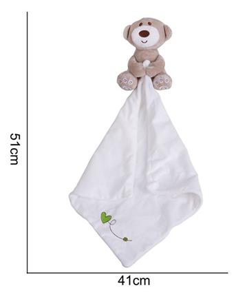 Plush toy 【 Comfort cloth 】 Little bear white blanket   ITEM NO.： W011552