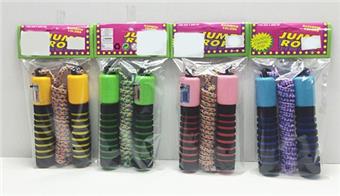 Dual color rubber counting skipping rope (mixed with four colors)   ITEM NO.： W016005