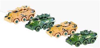 1: 43 alloy sliding armor infantry fighting vehicle 2 mixed models   ITEM NO.： W012002