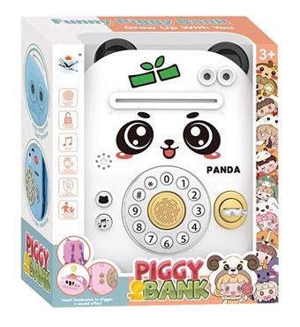 Backpack, large piggy bank, little panda playing house enlightenment (can sing/animal sound effects/facial recognition/fingerprint recognition)   ITEM NO.： W008363