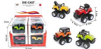 4 alloy spring special inertia Jeeps (12 pieces/box)   ITEM NO.： W012078