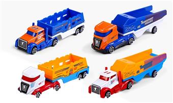 4 mixed models of alloy sliding sci-fi trailer   ITEM NO.： W012144