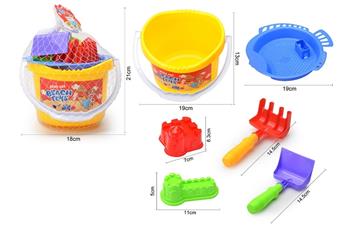 6PCS Beach Bucket Set   ITEM NO.： W005815