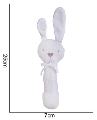 Plush toy BB called hand cranked long legged rabbit [gray letters]   ITEM NO.： W011427