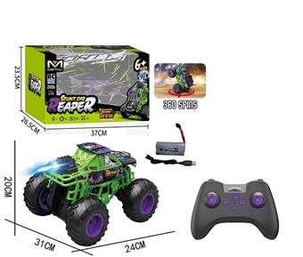 1: 14 2.4G vertical self balancing big foot monster car (alloy car shell, with light, with spray)   ITEM NO.： W005823