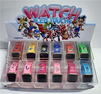 LED touch electronic watch square (price per 12PCS)   ITEM NO.： W018000